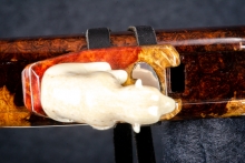 Brazilian Rosewood Burl Native American Flute, Minor, Mid G-4, #Q13D (5)